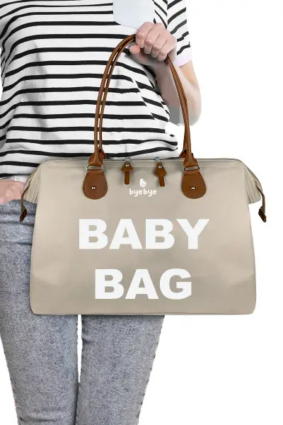 Byebye Baby Bag Anne Bebek Bakım ve Kadın Çantası ( BEJ )