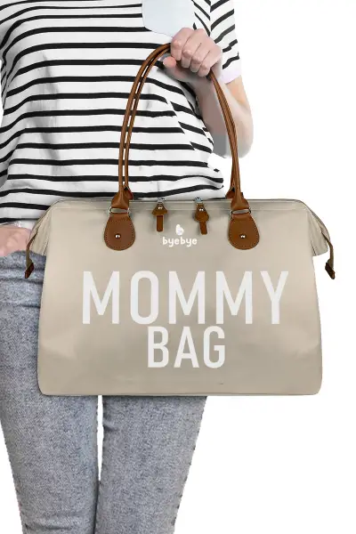 Byebye Mommy Bag Anne Bebek Bakım ve Kadın Çantası ( BEJ )