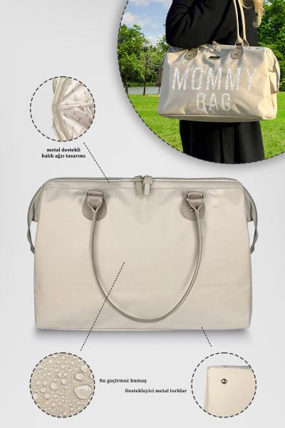  Stylo Mommy Bag USA Anne Bebek Bakım Ve Kadın Çantası (BEIGE)